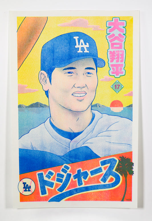 Shohei Ohtani Risograph Print by John Pham