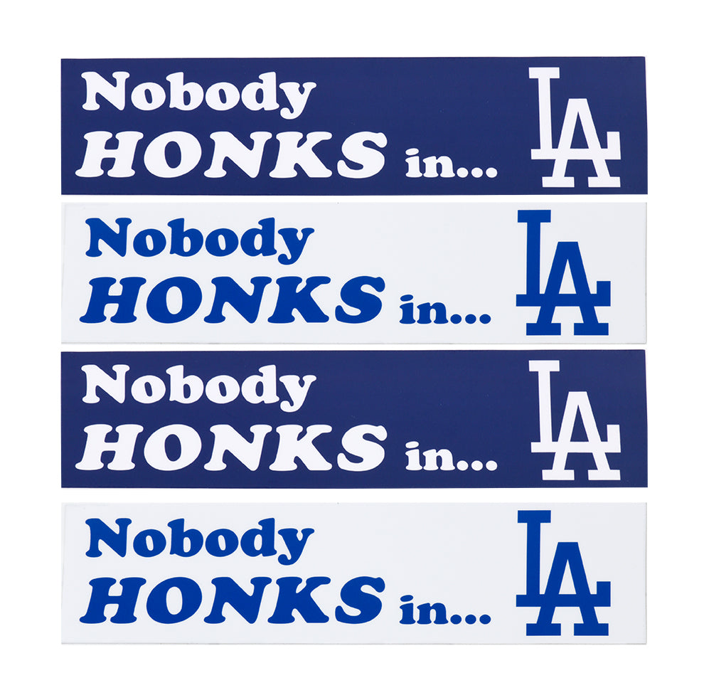 Nobody HONKS in LA Bumper Sticker